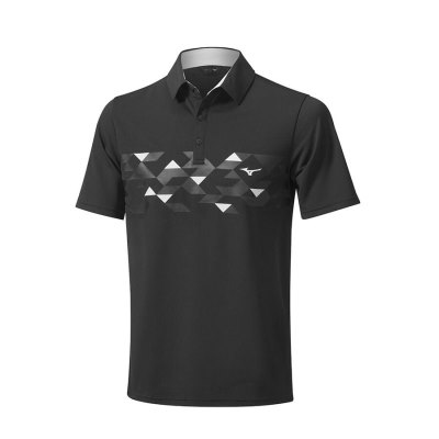 Camisa Polo Mizuno Checker Shirt Hombre - Negros - Chile M254UBPMJK
